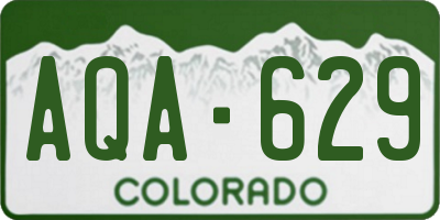 CO license plate AQA629