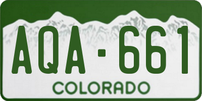 CO license plate AQA661