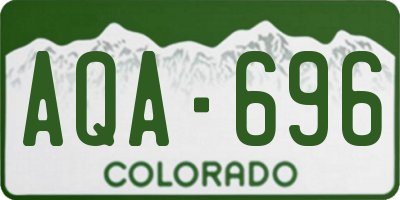 CO license plate AQA696