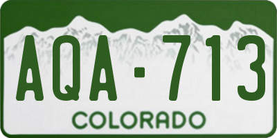 CO license plate AQA713