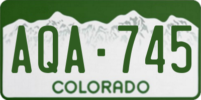 CO license plate AQA745