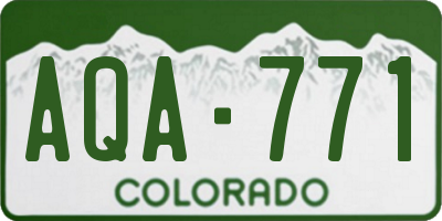 CO license plate AQA771