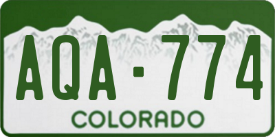 CO license plate AQA774