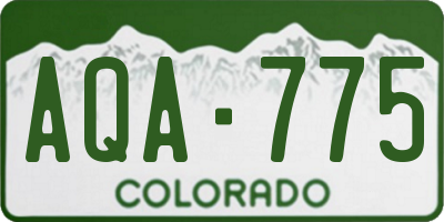 CO license plate AQA775
