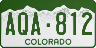 CO license plate AQA812