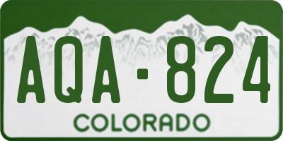 CO license plate AQA824