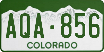 CO license plate AQA856