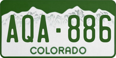 CO license plate AQA886