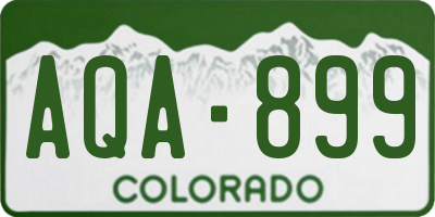 CO license plate AQA899