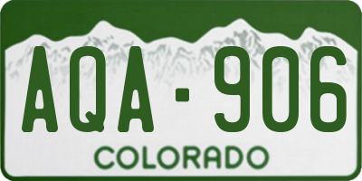 CO license plate AQA906