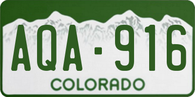CO license plate AQA916