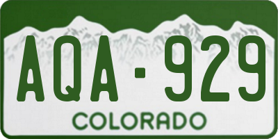 CO license plate AQA929