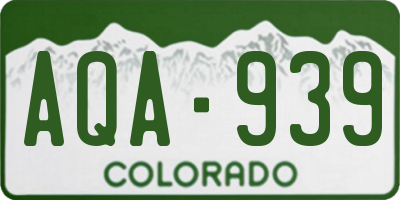 CO license plate AQA939