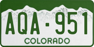 CO license plate AQA951