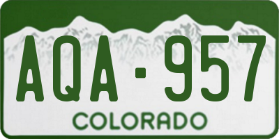 CO license plate AQA957