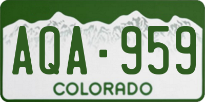 CO license plate AQA959
