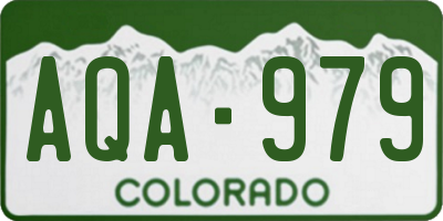 CO license plate AQA979