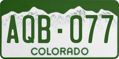 CO license plate AQB077