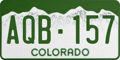 CO license plate AQB157