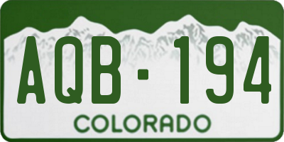CO license plate AQB194