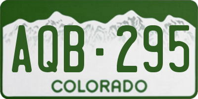 CO license plate AQB295