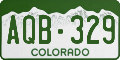 CO license plate AQB329