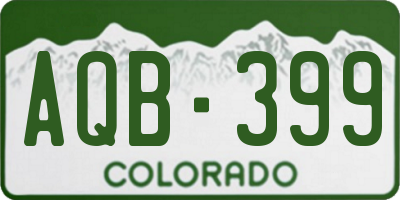 CO license plate AQB399