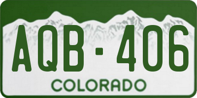 CO license plate AQB406