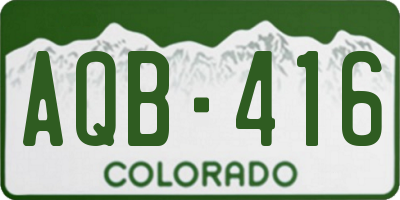 CO license plate AQB416