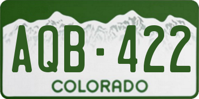 CO license plate AQB422