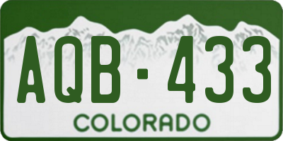 CO license plate AQB433