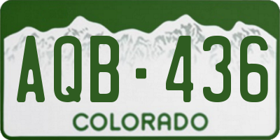 CO license plate AQB436