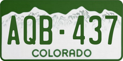 CO license plate AQB437