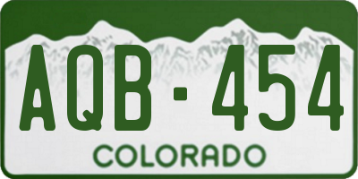CO license plate AQB454