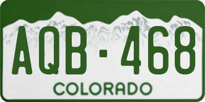CO license plate AQB468