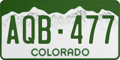 CO license plate AQB477