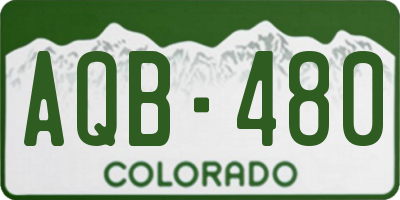 CO license plate AQB480