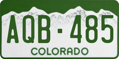 CO license plate AQB485