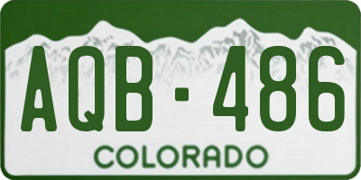 CO license plate AQB486
