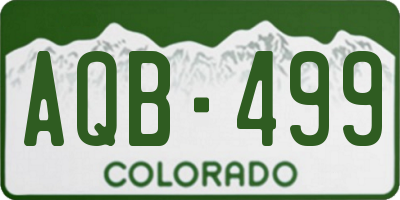 CO license plate AQB499