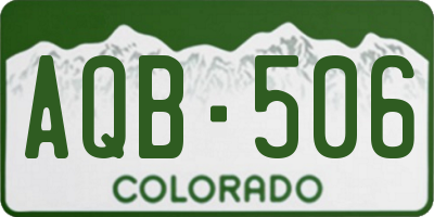 CO license plate AQB506