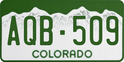 CO license plate AQB509