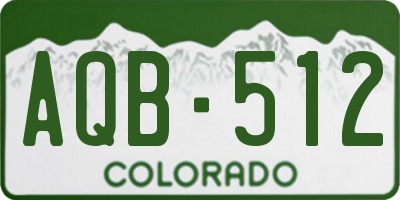 CO license plate AQB512