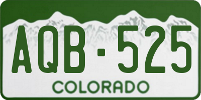 CO license plate AQB525