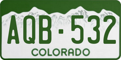 CO license plate AQB532