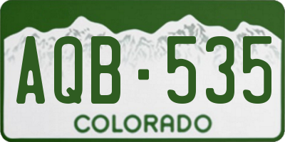 CO license plate AQB535