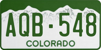 CO license plate AQB548