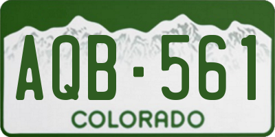 CO license plate AQB561