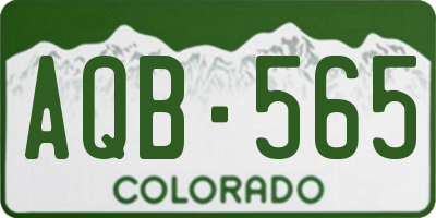 CO license plate AQB565