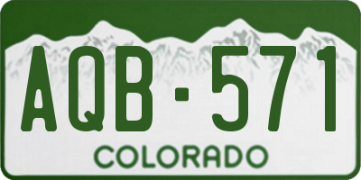 CO license plate AQB571